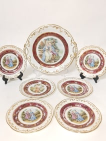 (7) Vintage PT Bavaria Tirschenreuth Porcelain Pla