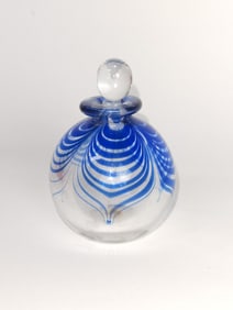 Vintage Studio Art Glass Cobalt Blue/Clear Perfume