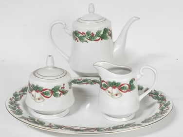 Set of Sango Ireland Noel Porcelain Coffee Wares