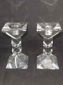 Pr. of Oleg Cassini Crystal Candlesticks