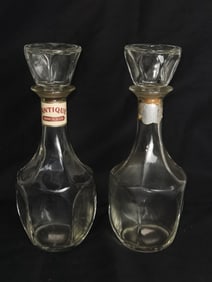 Two Antique Bourbon Crystal Decanters