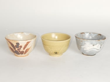 (3) Japanese Porcelain Tea Cups
