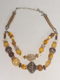 Butterscotch Egg Yolk Amber Bead Necklace