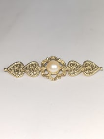 Costume Faux Pearl Brooch