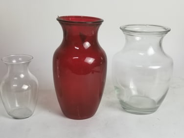 Three Glass Vases