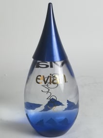 2002 Evian Collectible Glass Water Bottle