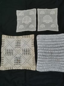 Group of Crochet Lace Table Mats