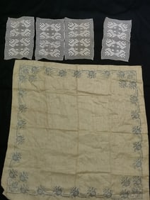 Group of Crochet Lace Table Mats