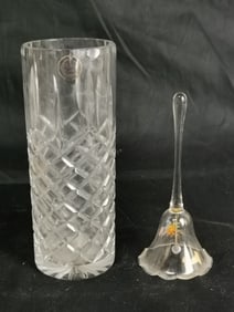 Crystal Clear Poland Crystal Vase and Glass Bell