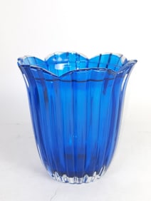 Cobalt Blue Glass Flower Vase
