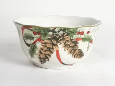222 Fifth "Holiday Wishes" Porcelain Bowl