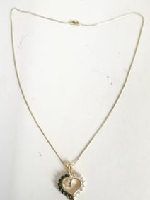 Gold Tone Rhinestone Costume Necklace