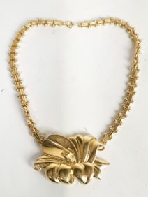 Gold Tone Costume Necklace