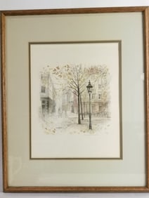 Watercolor and Pencil Drawing, Signed