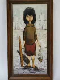 Girl Oil Painting, Signed Jack