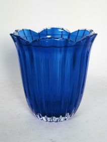 Cobalt Blue Glass Ice Bucket
