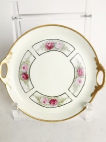 Gilt Porcelain Floral Dish