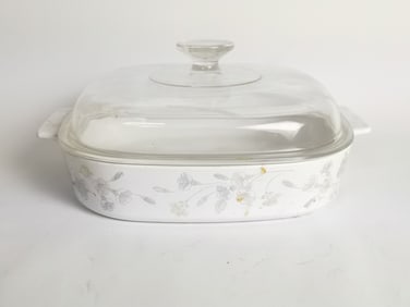Vintage Covered Porcelain Casserole Bowl