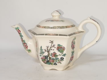 Vintage Sadler England Porcelain Indian Tree Teapo