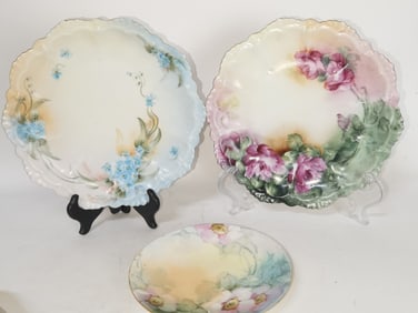 MZ Austria Hand Painted Porcelain Plates