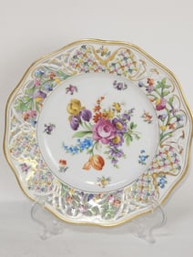 Schumann Bavaria Dresden Flowers Porcelain Plate