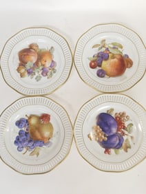 FB & Co. Germany Porcelain Hand Painted Plates