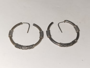 Pr. of Costume Metal Earrings