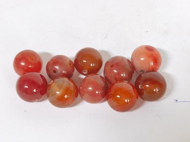 Group of Red Agate Beads