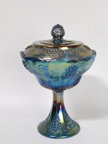 Vintage Indiana Blue Purple Harvest Grape Glass Co