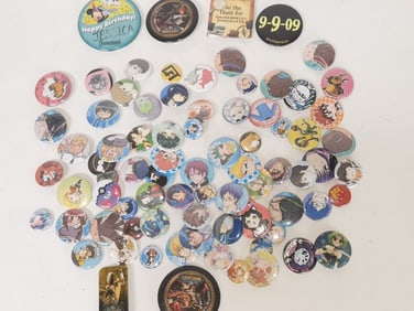 Group of Anime Buttons