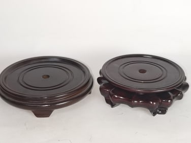 Two Chinese Wood Carved Stands