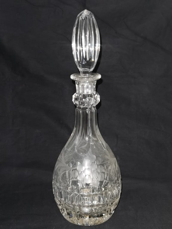 Vintage Etched Crystal Decanter (1 of 5)
