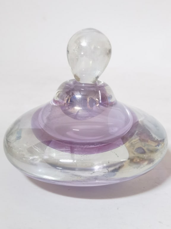 Vintage Pink Glass Perfume Bottle (1 of 4)