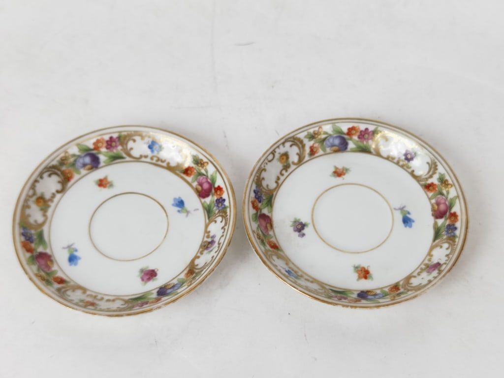 Pr. of Schumann Bavaria Dresden Porcelain Plates (1 of 3)