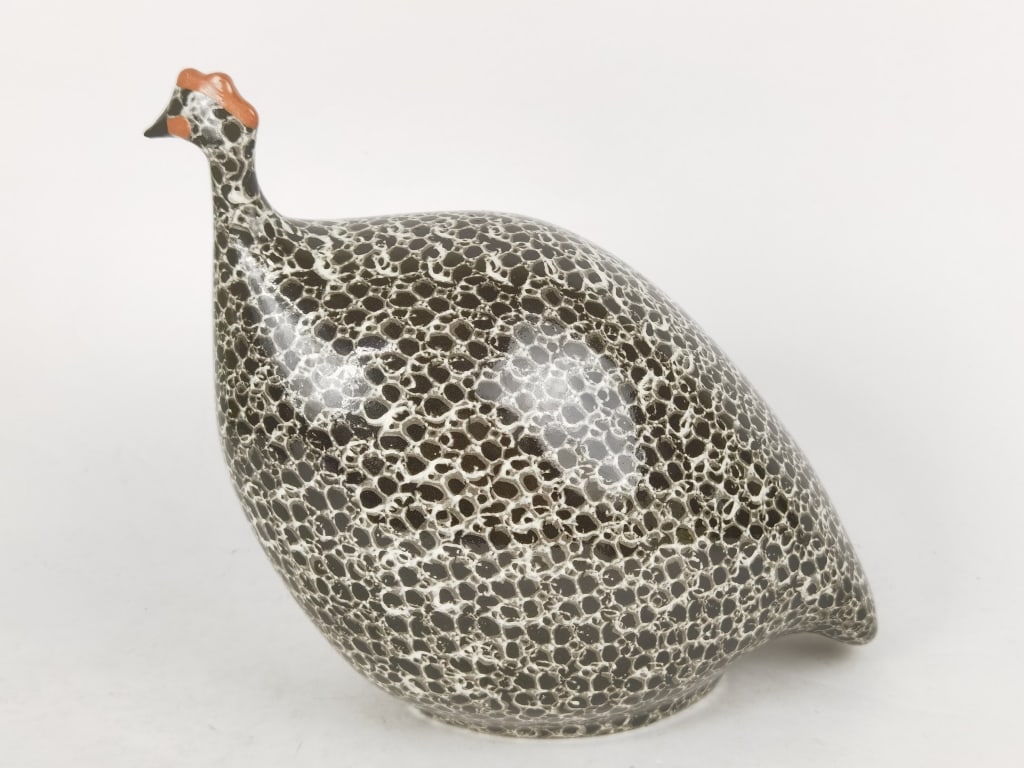 Vintage La Pintade Porcelain Guinea Hen (1 of 5)
