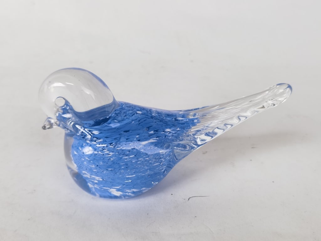 Vintage Murano Italy Blue Glass Bird (1 of 4)