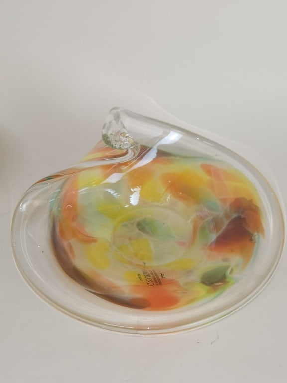 Vintage Murano Italy Colored Art Glass Dish (1 of 5)