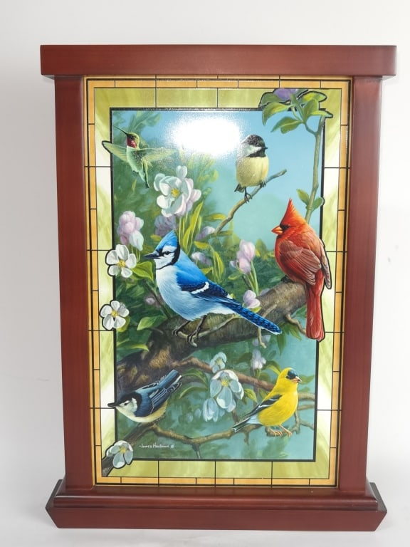 Limited Ed. The Bradford Exchange Window to Nature: Limited Ed. The Bradford Exchange Window to Nature Self-Illuminated Stain Glass, 18in by 13in