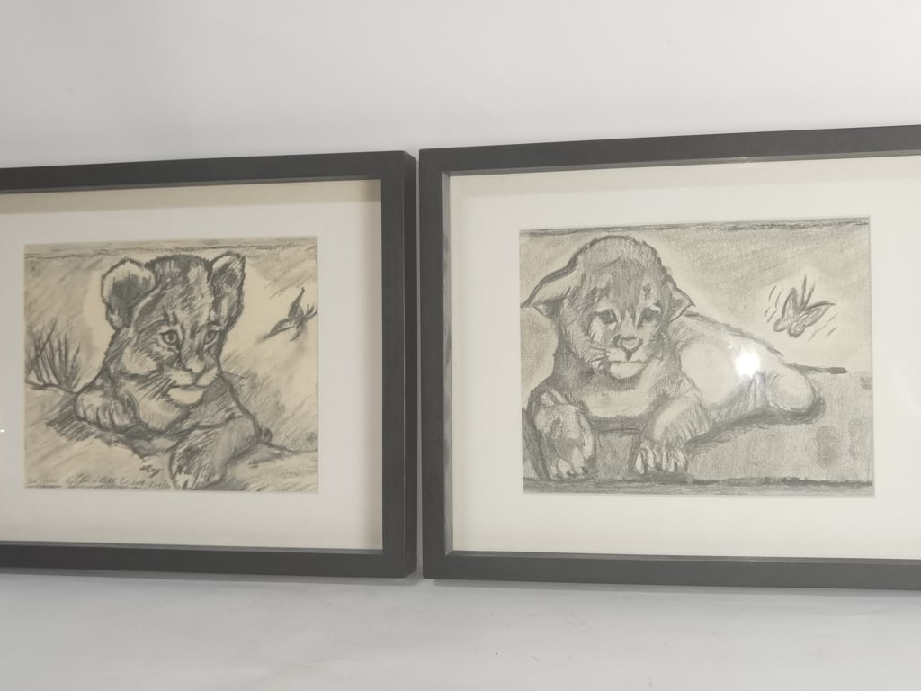 Two Pencil Drawings by Mert Bisbee (1 of 5)