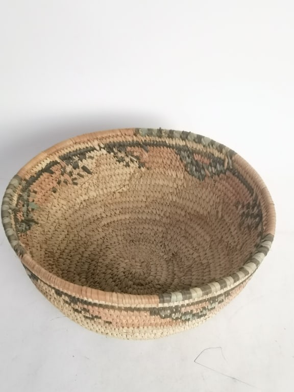 Vintage African Hand Made Woven Basket (1 of 5)