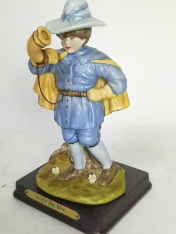 Little Boy Blue Porcelain Figurine: Little Boy Blue Porcelain Figurine, 9in