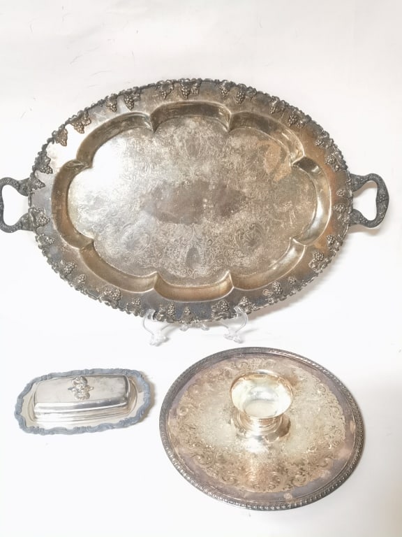 (3) Vintage Silver Plated Table Wares (1 of 10)