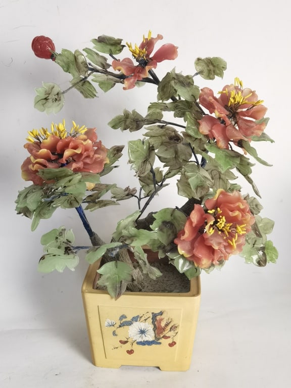 Chinese Glass Tree in YiXing ZiSha Pot (1 of 8)