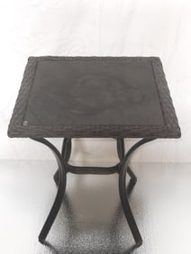 Outdoor Glass-Topped Bistro Table