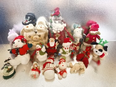 Group of Small Christmas Plush Toys