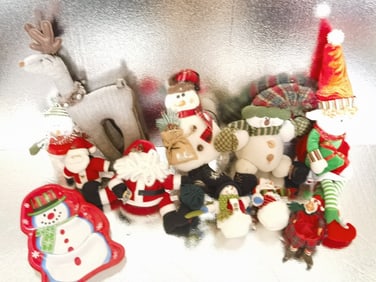 Group of Small Christmas Plush Toys