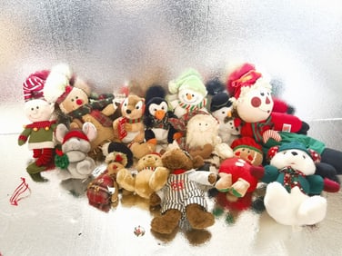 Group of Small Christmas Plush Toys