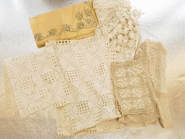 Group of Crochet Table Mats