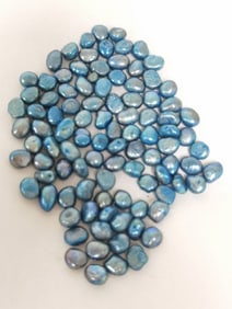 Group of Blue Colored Beads