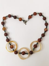 Red Agate Bead Necklace